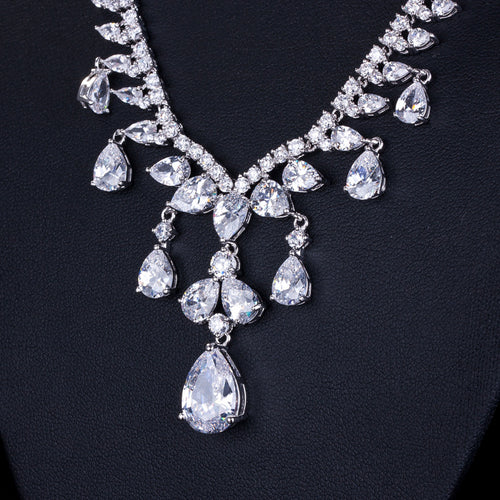 Liangya beauty bride Necklace Set drop 3A zircon jewelry manufacturers selling jewelry high-end banquet