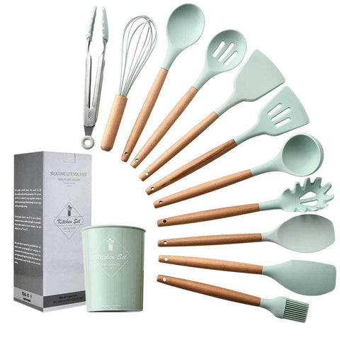 11 pcs non stick spatula kitchenware cooking set