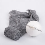 Newborn Photography Props Wrap Soft Mohair Knitted Baby Blanket