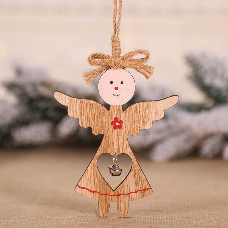 Home Christmas Wooden Angel Decorations - Minihomy