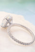 14K White Gold 2.5 Carat Moissanite 4-Prong Ring - Minihomy