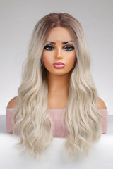 13*2" Lace Front Wigs Synthetic Long Wave 26" 150% Density in Blonde Balayage