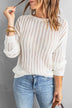 Dropped Shoulder Openwork Sweater - Minihomy