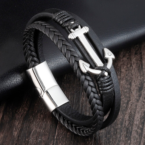 European and American woven leather bracelet