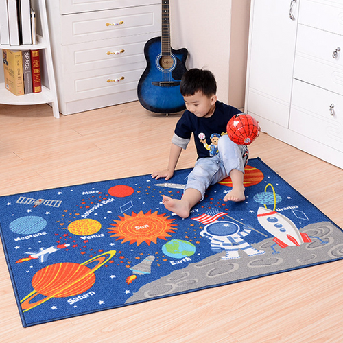 Outer Space Kids Rug Cute Kids Room Carpet