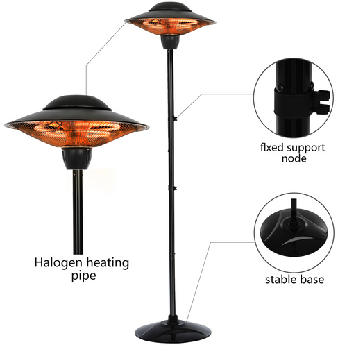 Patio Heater 1500W Outdoor Electric Heater,Outdoor Infrared Heater Tip Over