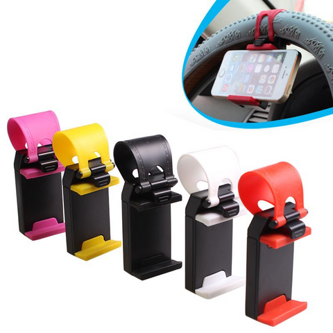 Car steering wheel mobile phone bracket car buckle navigation support car mobile phone bracket universal mobile phone holder