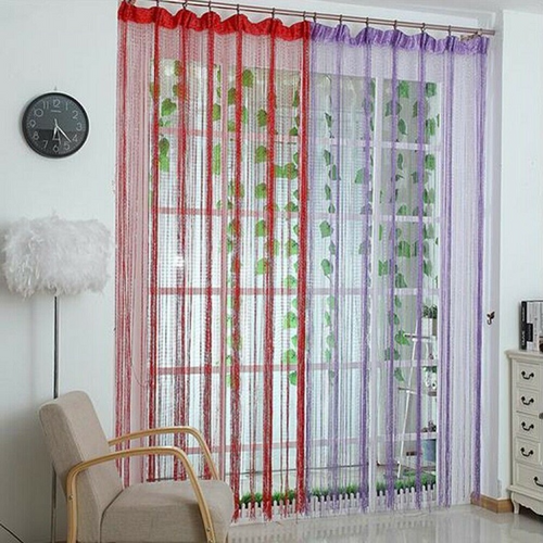 Flashing Silver Thread Curtain 1x2 Meters for High Door