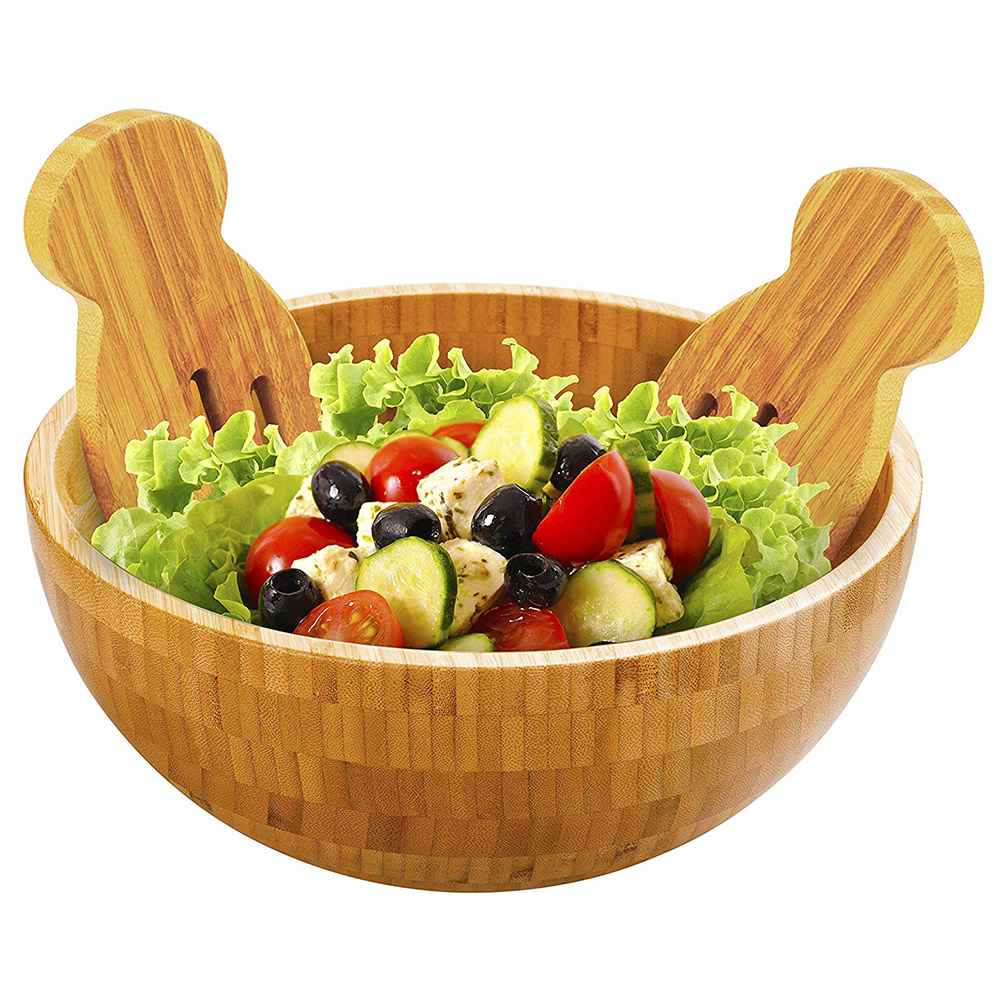 Bamboo Salad Bowl Large Mask Bowl - Minihomy