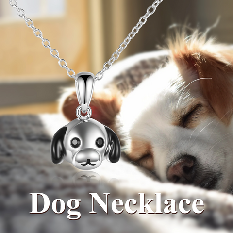Sterling Silver Dog Necklace Cute Small Chritmas Birthday Gift for Teen Girls