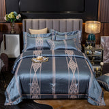 Ice Silk Jacquard High-end Linen And Cotton Bedding Set