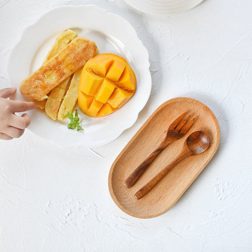 Unpainted Beech Solid Wood Fruit Tray