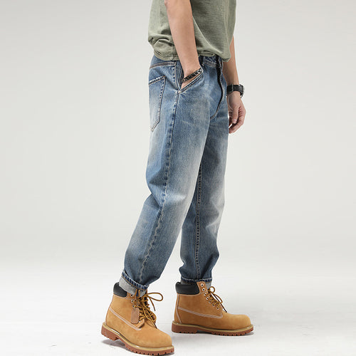 Men's Casual Loose Straight-leg Jeans