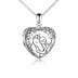 Sterling Silver Heart Pendant Horse and Girl Photo lockt Necklace Gift for Her