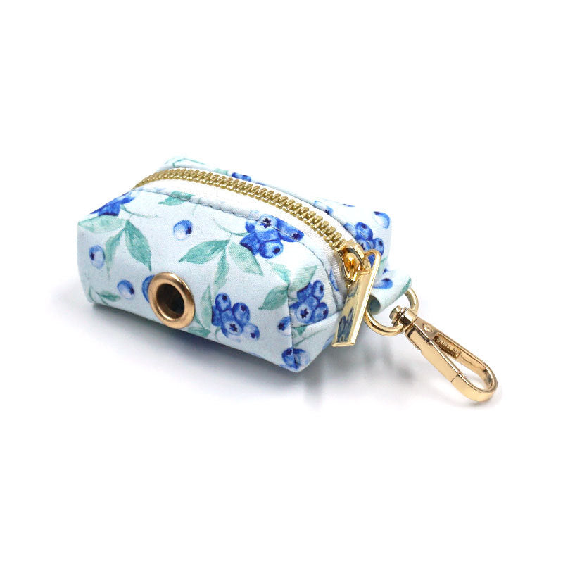 Cute Blueberry Print Pet Out Chest And Back Leash Set