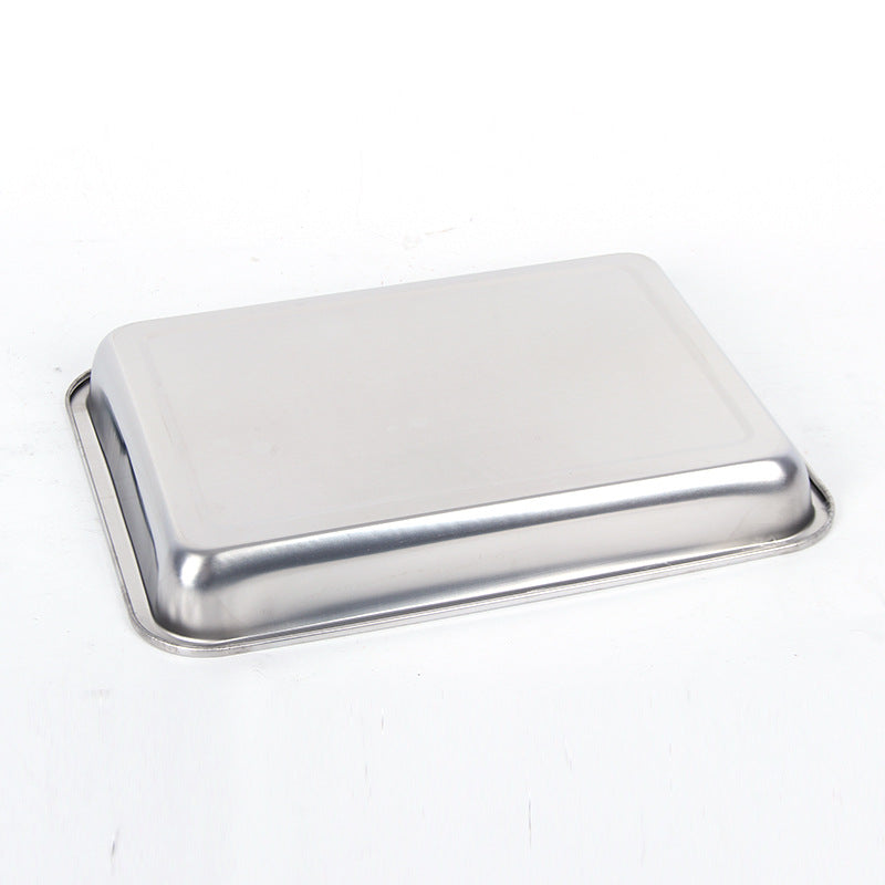 Stainless Steel Storage Trays Square Plate Thickening Pans Rectangular Tray