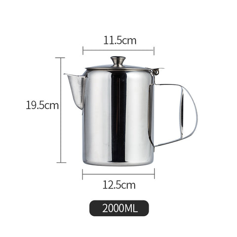 Pull teapot stainless steel coffee pot , milk teapot hand flush pot