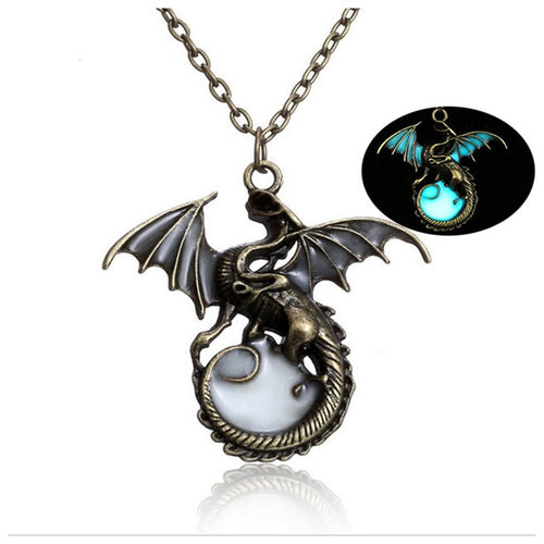 Glowing Dragon Pendant Necklace