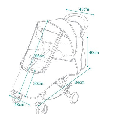 Universal Baby Stroller Warm And Rainproof Cover