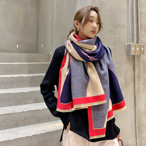 Cashmere Double-sided Thickened Women's Scarf