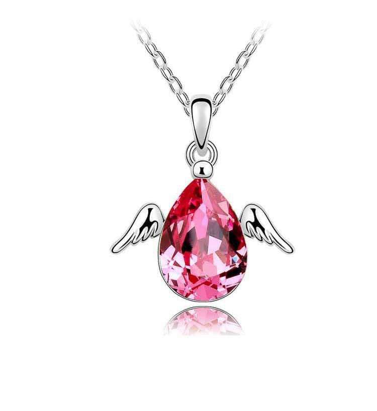 Little Angel - Korean Crystal Necklace Short Pendant