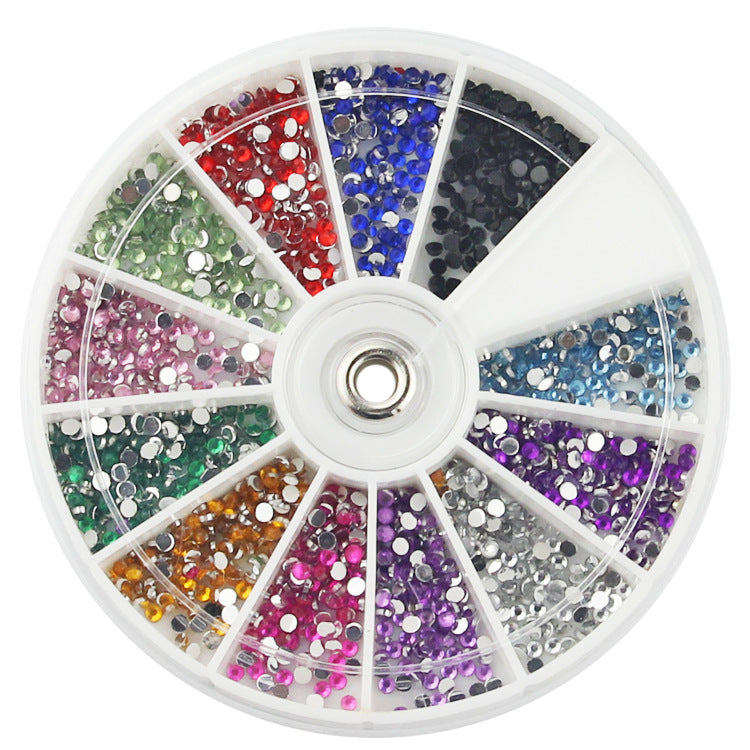 Diamond fake nails domestic rhinestones 12 colors - Minihomy