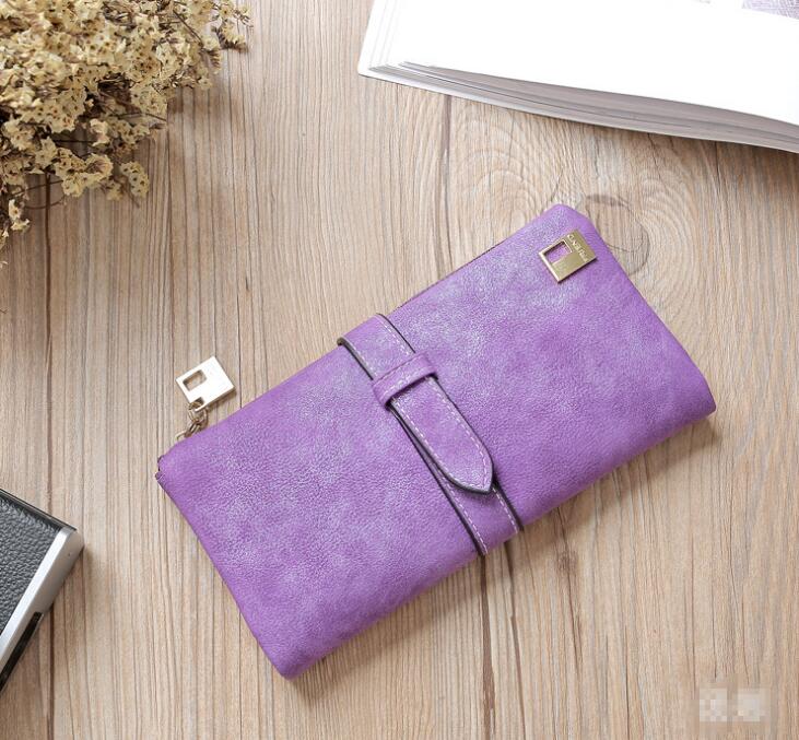 Leather Zipper Long Women Wallet