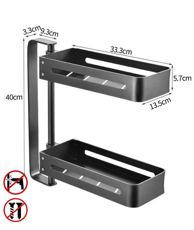 Kitchen Shelf Corner Rotation Seasoning Rack Wall Hanging Rotary Storage