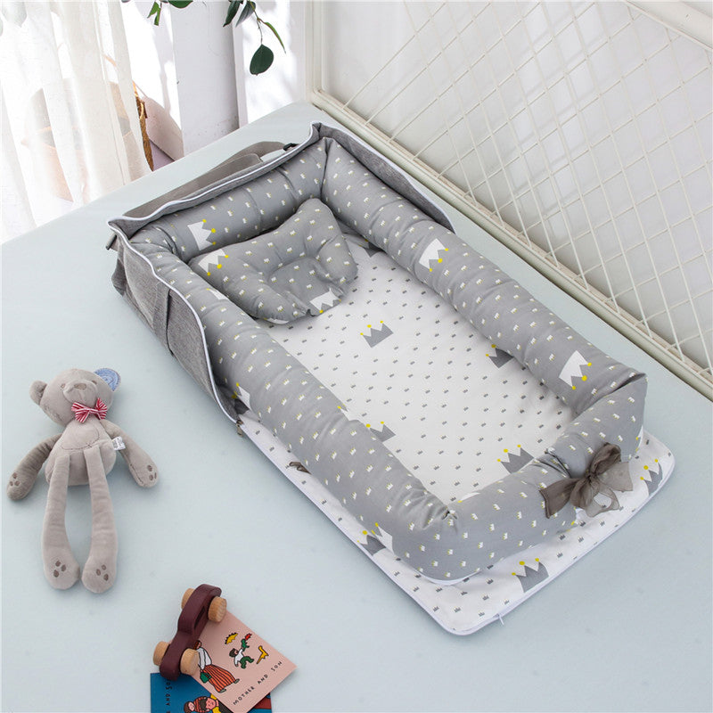 Cotton Portable Baby Crib Newborn Foldable - Minihomy