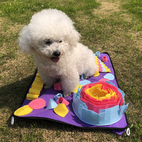 Pet Sniffing Pad Training Blanket Feeding Mat Dog Foraging Skills Toys Pet Activity Training Blanket