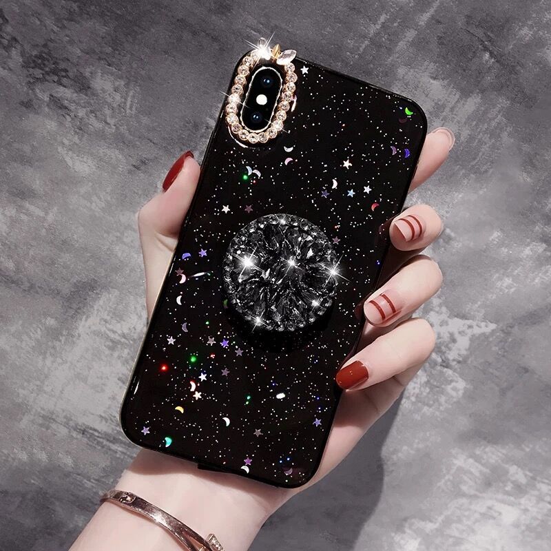 Compatible With Tar Transparent For PhoneX6s7plus All-inclusive Soft Shell Rhinestone Bracket