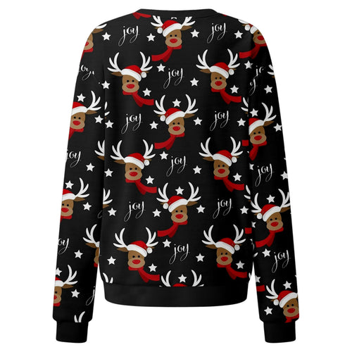 Elk Print Women's Christmas Sweater