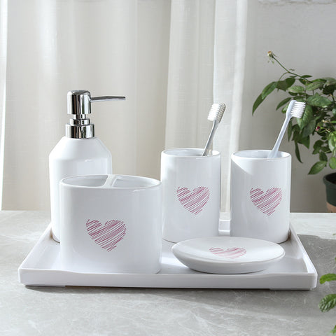 Wash Cup Set, Mouth Cup Set, Ceramic
