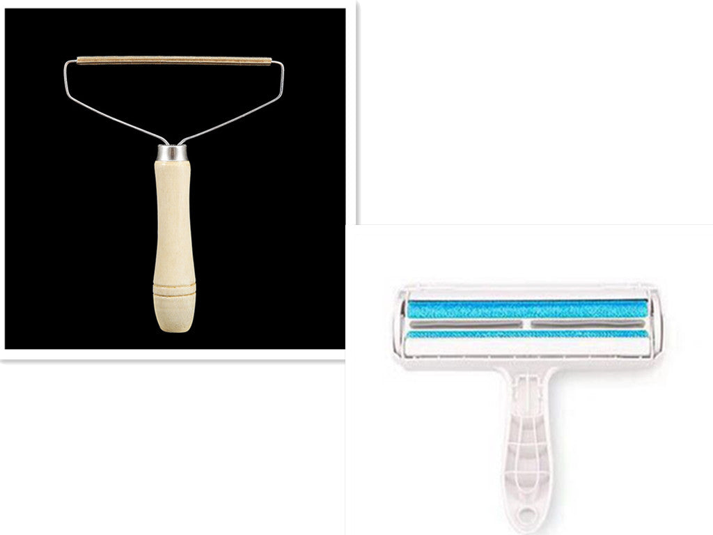 Pet Supplies Hair Remover - Manual Sweater Dry Cleaner with Wooden Handle