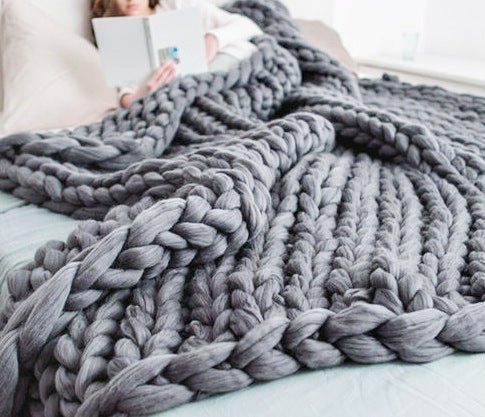 Nordic Thick Wool Hand-woven Blanket - Minihomy