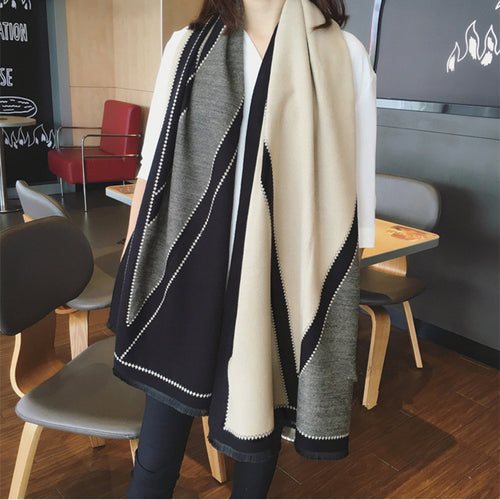 Double-sided  Increase Office Dual-use Long Scarf