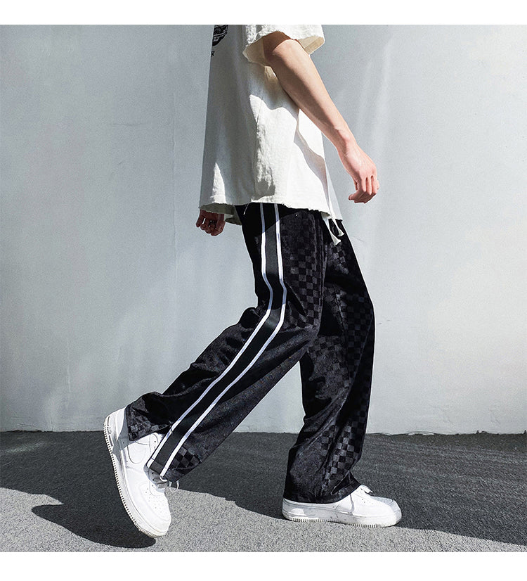 Falling Sense Straight Loose Ins High Street Casual Pants - Minihomy