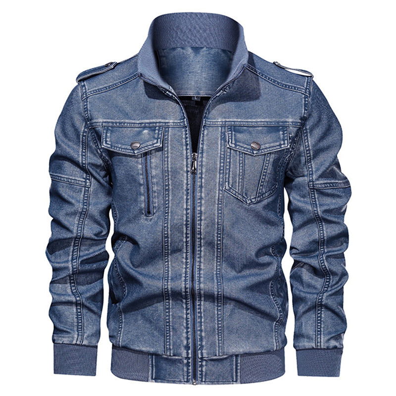 Winter And Autumn Men faux Leather Motorcycle Jackets