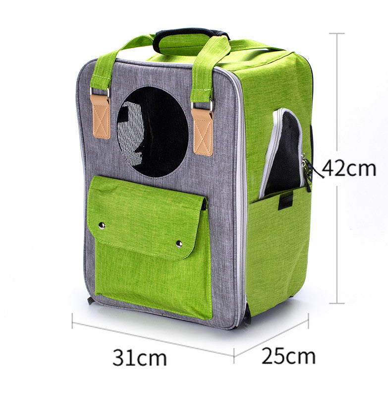 Outdoor Portable Summer Breathable Large-capacity Canvas Backpack Space Capsule