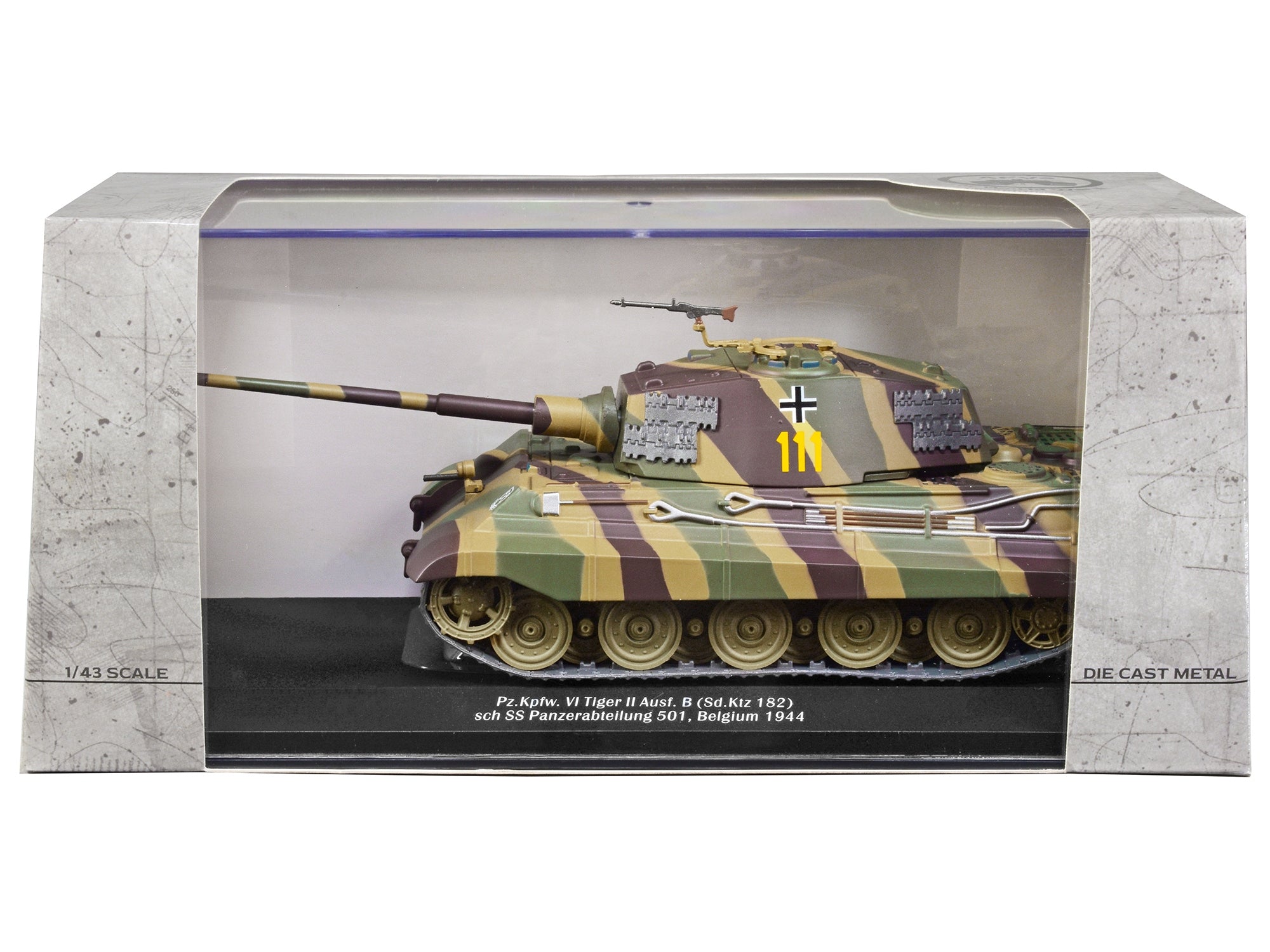 German Sd. PzKpfw VI King Tiger Ausf. B Heavy Tank #111 "Schwere SS Panzer Abteilung 101 Belgium 1944" 1/43 Diecast Model by AFVs of WWII - Minihomy