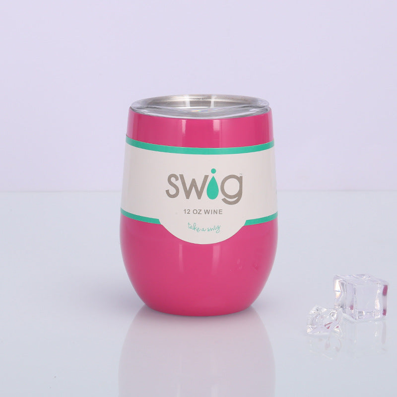 Swig Eggshell Cup 12oz Stainless Steel Wine Mug - Minihomy