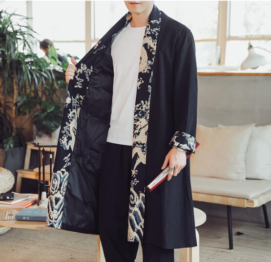 Casual Stitching Printed Linen Cloak Windbreaker: Your Ultimate Youth Fashion Statement