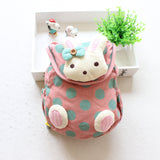 Pure cotton children's shoulder knapsack