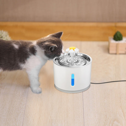 Automatic Pet Cat Water Fountain with LED Light