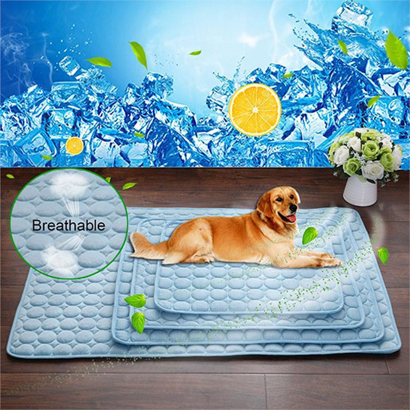 Pet Dog Cat Ice Silk Cold Nest Pad For Cooling In Summer - Minihomy