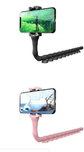 Lazy Bracket Mobile Phone Holder Worm Flexible Phone Suction Cup Stand for Home Wall Desktop Bicycle