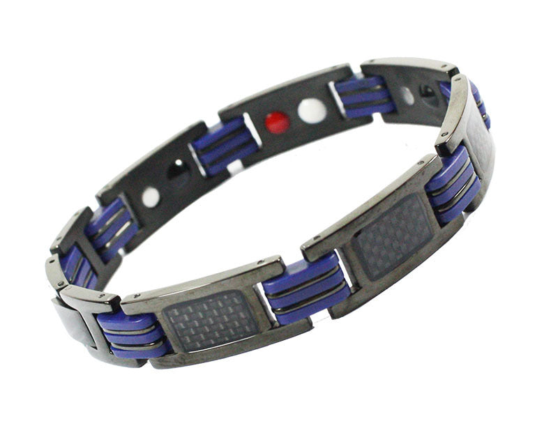 Black Magnetic Bracelet Men Stainless Steel Men Bracelet - Minihomy