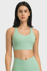 Breathable Crisscross Back Sports Bra - Minihomy