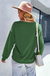 Dropped Shoulder Balloon Sleeve Sweatshirt - Minihomy