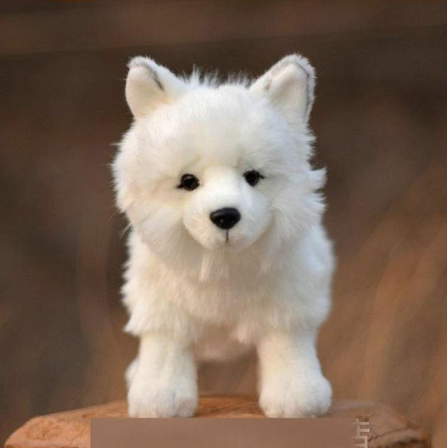 Simulation arctic fox plush toy doll